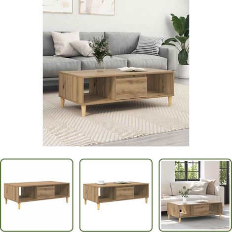 Couchtisch Eiche -  Couchtisch Artisan-Eiche 102 x 55 x 35 cm Holzwerkstoff (1/5)