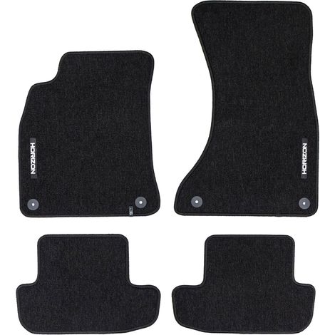 Tapis de Sol de Voiture pour Audi A5 Coupé 8T 2007-2016 Velours Noir 4Pcs