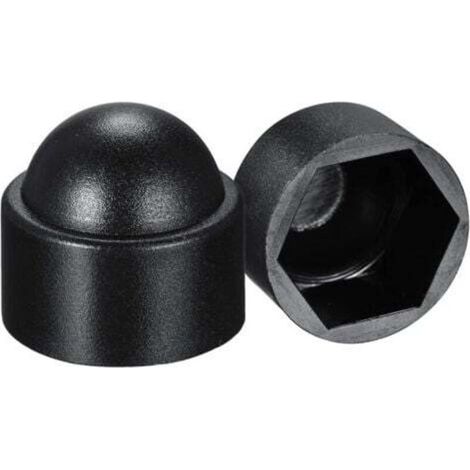 100 pièces - Cache vis écrou de protection M8 clef de 13 mm - plastique NOIR (1/3)