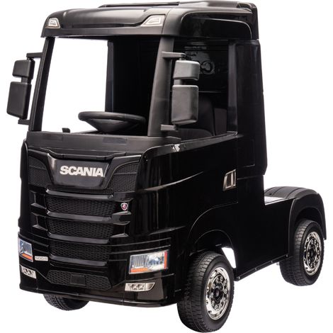 Camion Elettrico Scania Nero 24V per Bambini con Telecomando