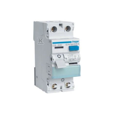 Interruttore differenziale RCC 1P+N 63A/30MA Tipo A QUI