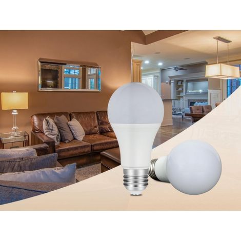 Lampada A Led E27 Con Sensore Crepuscolare 9W 810 Lumen A60 Day Night Sensor, Disponibili 3000K 4000K 6000K (Bianco Neutro 4000K)
