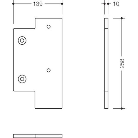 HEWI S50.02.00012 Plaque de montage S50 pour (1/2)