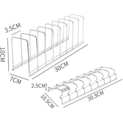 Vtizikl Égouttoir à vaisselle en acier inoxydable, égouttoir à vaisselle, support de rangement de cuisine, A + B (1/4)