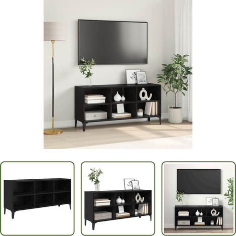 Bois d'ingénierie - Ensemble meuble TV Noir 103,5 x 30 x 50 cm Bois d'ingénierie (1/5)