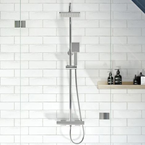 Gainsborough GDSP Thermostatic Bar Mixer Shower Adjustable Drench Heads Chrome (1/5)