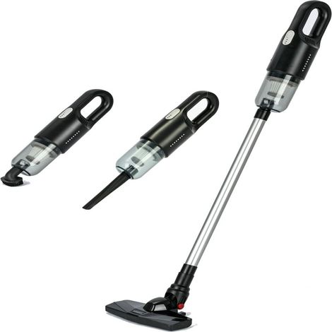 Aspirateur balai sans fil, 18000 Pa, 2 vitesses, filtre HEPA, pour poils d'animaux et sols durs (noir) (1/5)
