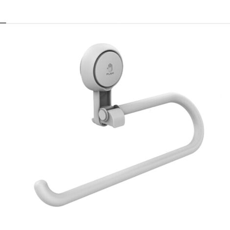 Küchenrollenhalter, Wandhalterung für Küchenrollen, Küchenrollenhalter, Hakenregal, Küchenhaken, Aufbewahrungszubehör, weiß (1/4)