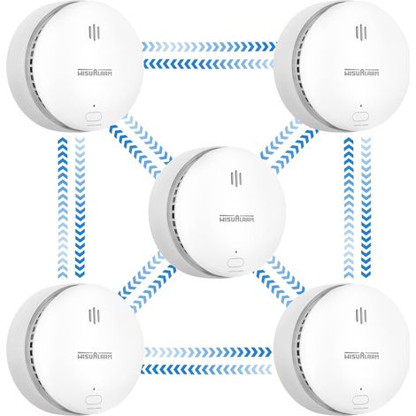 Netzwerk-Rauchmelder VisualArm 85dB intelligenter Feuermelder mit akustischem Alarm (1/5)