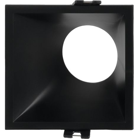 Collerette spot encastrable carrée asymétrique - Faible UGR - - Noir (1/5)