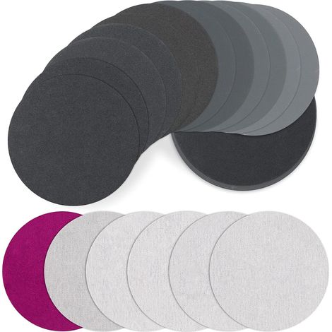 32 Stück Schleifpapier 125mm Klett, Körnung 1000/1500/2000/3000/4000/5000 Schleifpad Rund Ohne Loch Nasse Trockene Schleifscheiben Exzenterschleifer Set für Auto Metall Holz (1/5)