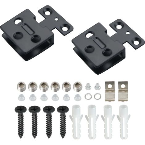 2 Pièces Charnière pour Porte en Verre Réglable, Support Verre 5-8mm (1/5)