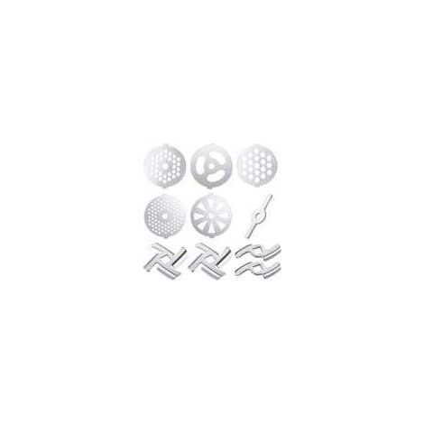 Juego de 10 accesorios para picadora de carne, picadora de carne de grado alimenticio, picadora de carne manual, piezas para moler, máquina para embutir salchichas, accesorio de acero inoxidable, mezc