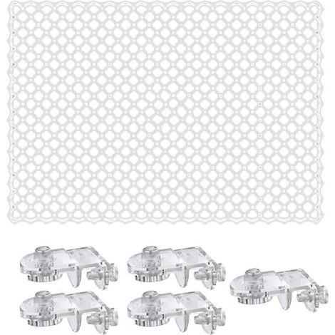 Filet anti-saut transparent pour aquarium, facile à installer, adapté aux aquariums. (1/5)
