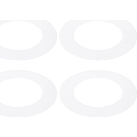 Anneau de Finition en Plastique de 7,6 cm de diamètre intérieur et 11,9 cm de diamètre extérieur, 4 pièces, Anneaux de Fixation pour Spots encastrés, Blanc Mat translucide (1/5)