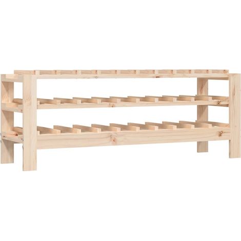 Maison Exclusive - Weinregal 109,5x30x42 cm Massivholz Kiefer (1/5)