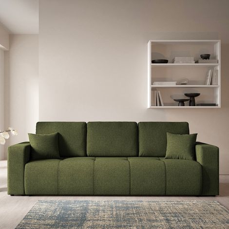 3-Sitzer-Schlafsofa mit Stauraum Vasco Grün (1/5)