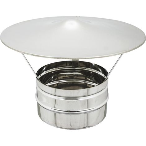 FUMAIOLO FISSO CAPPELLO CINESE IN ACCIAIO INOX CM.15