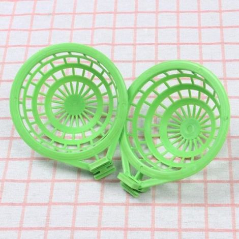 Nid D Oiseau - Plastique - Pour Canari Perroquet Pinson - Suspension Dans Cage - 14,5 x 6 cm - Vert - Lot De 5 (1/4)