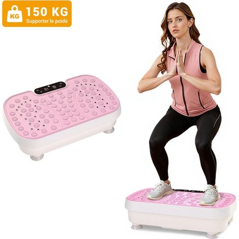 Plateforme vibrante pour appareil de fitness à domicile, capacité de charge de 150 kg, longueur de 46 cm, vitesse réglable (1/5)