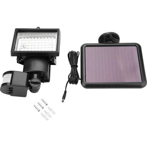 Lámpara SOUL con sensor de movimiento, 60 LED SMD, alimentada por energía solar con detector de movimiento. (1/5)