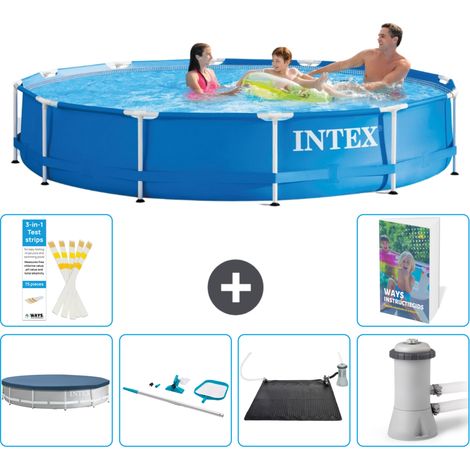 Frame Pool Rund - 366x76 cm - 7-teilig S67