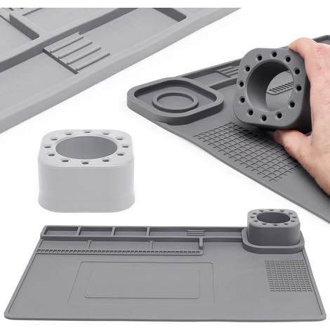 Tappetino antistatico in silicone 40x30 cm grigio