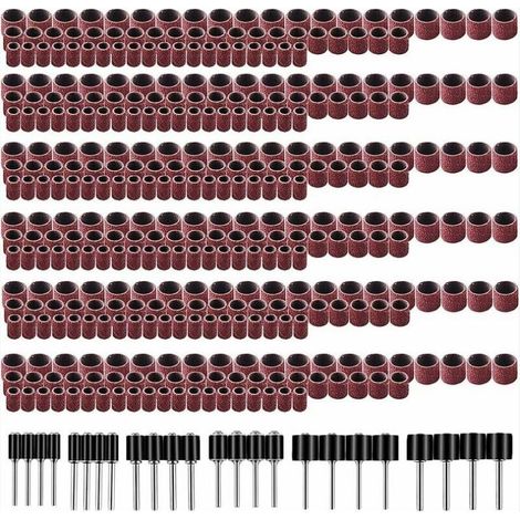 Tambour De Ponçage Comprenant 360 Pièces Bandes de Ponçage et 24 Pièces Tambour Mandrin pour Dremel Outils Rotatifs (1/5)