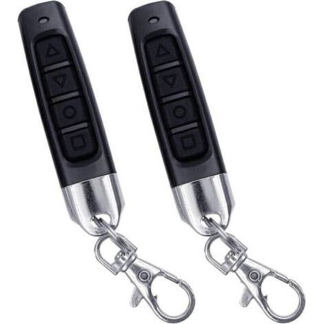 2pcs Telecommande Universelle Portail, Codes Fixes et Codes d'apprentissage, Clonage Télécommande 433 MHz, Adaptée aux Portes de Garage, Télécommande Universelle sans Fil Porte clés Duplicateur (1/5)