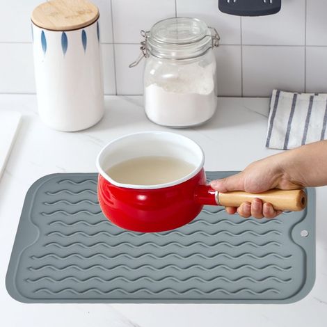 Tapis Isolant De Table - 30 X 15 X 2 Cm - Antidérapant - Pour Cuisine Et Salle À Manger - Gris - 1 Pièce (1/5)