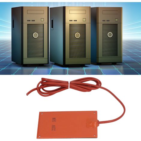 Plaque chauffante déshumidificatrice pour armoire électrique 90 x 150 mm avec élément chauffant en caoutchouc silicone, chauffage électrique étanche à l'humidité pour équipements de chauffage, 220 V C (1/5)