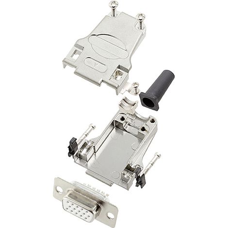 encitech DTZF09-HDS15-W-K 6355-8063-11 D-SUB Buchsenleisten-Set 180 ° Polzahl: 15 Lötkelch 1 St.