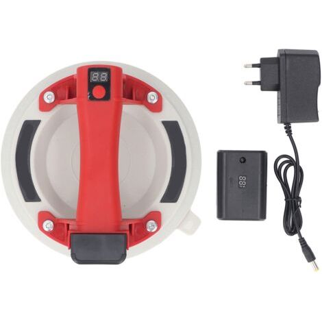 BUNTHAUS Palonnier électrique à ventouses, 8 pouces, capacité de charge de 600 livres, affichage numérique, verre pour miroirs carrelés, UE, 220-240 V (1/5)