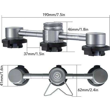 Adaptateur pour réchaud à gaz Gas Saver Plus avec adaptateur butane, adaptateur pour réchaud à gaz, adaptateur de recharge pour réchaud de camping, équipement de camping, réchauds de cuisine portables (1/5)