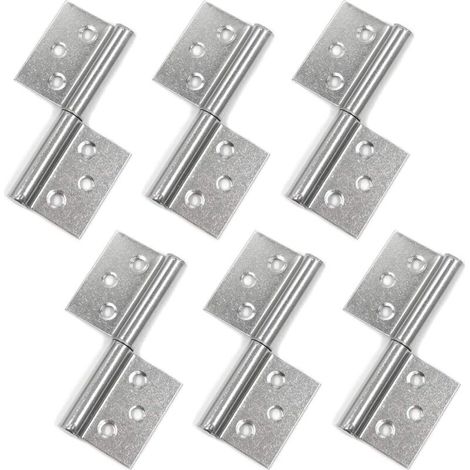 Charnières soudées, baguettes de soudure en inox pour portes métalliques, longueur 10 mm (paquet de 6) (1/4)