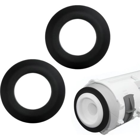 2PCS Joint Chasse d'Eau WC Compatible avec Siamp Optima 49 50, 72 mm x 45 mm Joints Valve Chasse-d'eau Rechange en silicone 34490507 (Noir) (1/5)