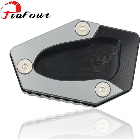 (GRIS) Compatible avec Speed Twin 900, Street Twin 900 et Street Cup 900 : plaque de support de béquille latérale, extension de béquille, support maxpower (1/4)