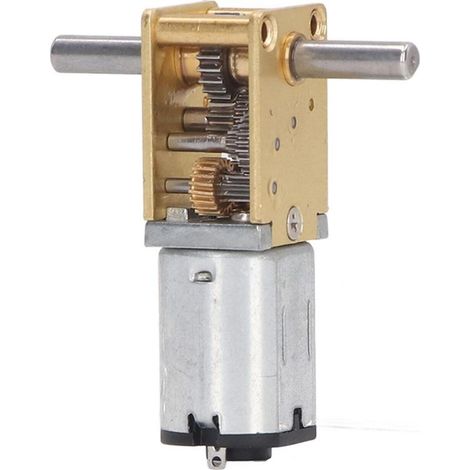 Motoréducteur DC12V avec siège fixe 136 tr/min 1218-N20 engrenage à vis sans fin à double arbre à haute torsion pour voiture intelligente (1/5)