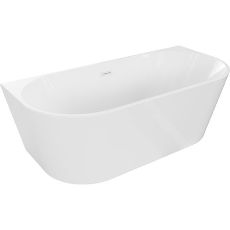 Baignoire Mexen Oval en îlot murale 160 x 80 cm, blanche, bonde blanche - 52671608000-20 (1/5)
