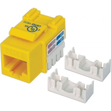 INTELLINET Frutto Keystone RJ45 Cat.6 UTP non schermato Giallo (1/3)