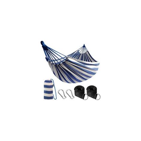 Hamac d'extérieur de Camping, en Plein air Portable en Toile, Léger avec Sangles respectueuses des Arbres, Sac de Transport, Parfait pour Le Jardin, Balcon, Patio, la Plage, Randonnée (1/5)