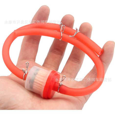 Off-road motorcycle ATV four-wheel beach buggy GY6 skateboard fuel filter oil filter oil line clip kit red (1/4)