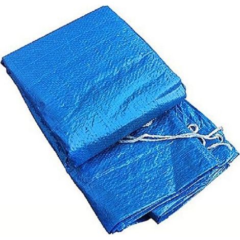 Bâche De Protection - 183 Cm De Diamètre - Pour Piscine Hors Sol Ronde - En Polyéthylène - Avec Cordes D'Attache (1/5)