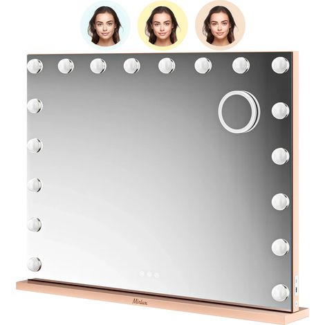 Hollywood Spiegel - Bluetooth-Lautsprecher - 80x60cm - (1/4)