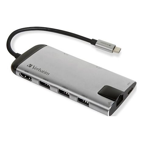 Verbatim 49142 hub & concentrateur USB 3.2 Gen 1 (3.1 Gen 1) Type-C 1000 Mbit/s Noir, A... (1/5)