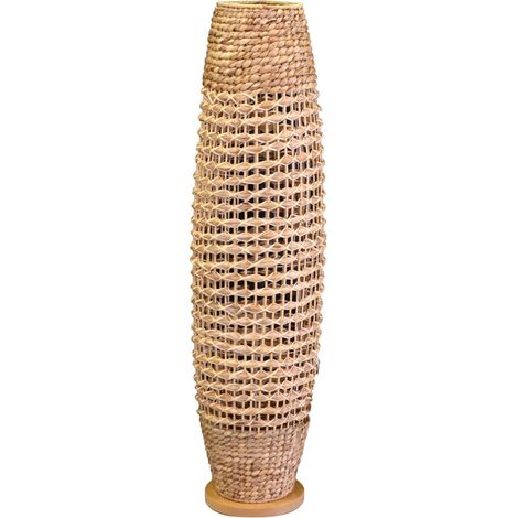 Stehlampe aus natürlichem Rattan mit Sockel ø31h119,5 cm (1/3)
