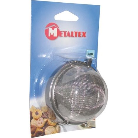 Filtro de acero inoxidable para infusiones con cadena 7.5 cm Menaaje MetalTex (1/2)