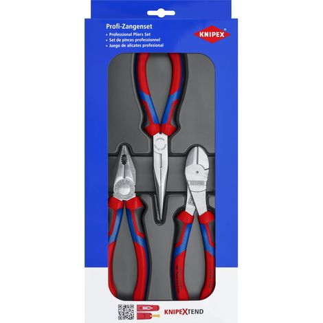 KNIPEX 00 20 11 V01 Assortimento di montaggio 1 x 26 15 200, 1 x 03 05 180, 1 x 74 05 180