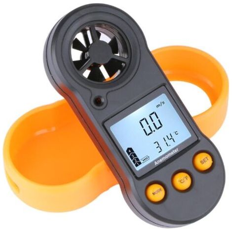 BUNTHAUS Anémomètre Numérique Portable avec Rétroéclairage Mesure Précise Vitesse Vent et Température Compact et avec Protection et Arrêt Automatique (1/5)
