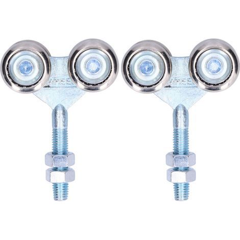 Ensembles de roulettes pour portes suspendues partielles, roulettes pour volets roulants, ferrures pour portes vitrées et ferrures pour portes de grange d'un diamètre intérieur de 35 mm. (1/5)